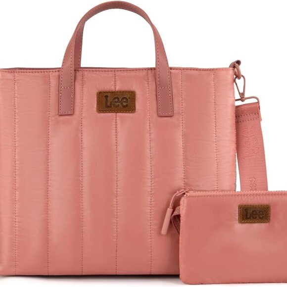 x Lee Puffer Tote Bag Lightweight Crossbody Bags for Women with Clutch - Picture 1 of 7